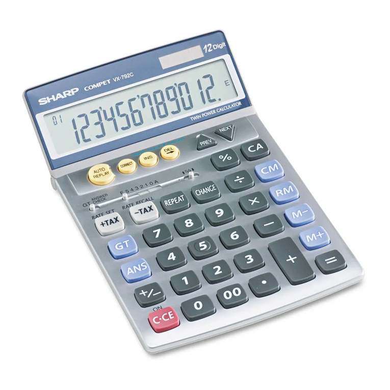 Sharp Compet VX-792C user manual