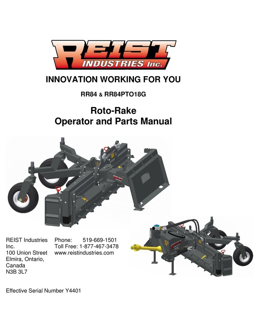 REIST INDUSTRIES RR84 Operator and parts manual REIST INDUSTRIES RR84 Operator and parts manual