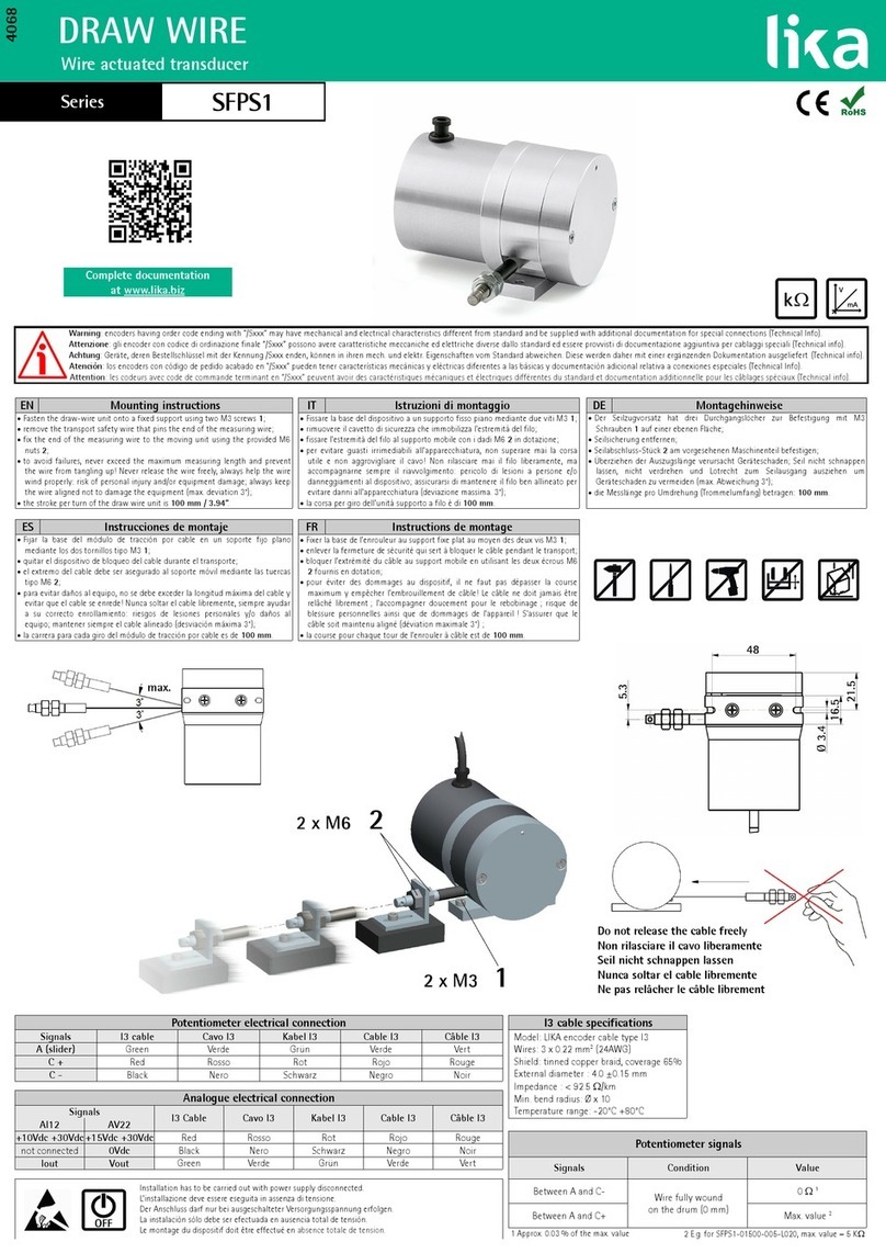 Lika DRAW WIRE SFPS1 manual