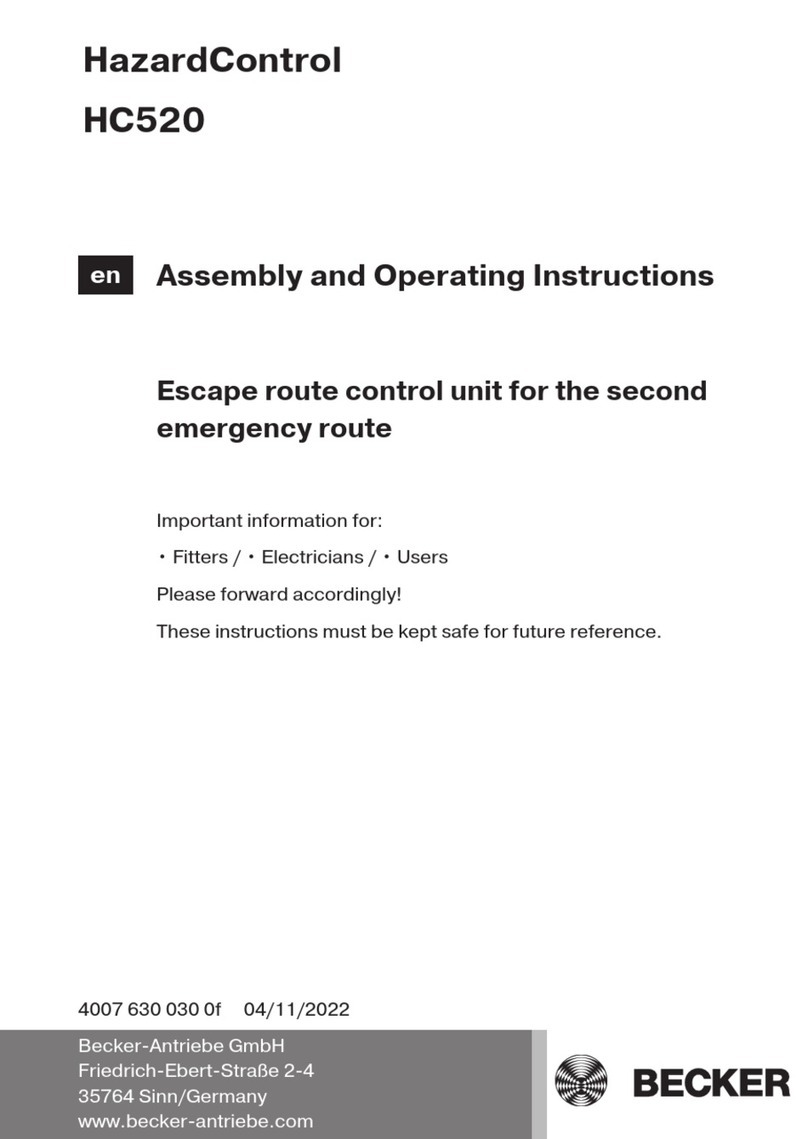 Becker HazardControl HC520 Assembly and operating instructions
