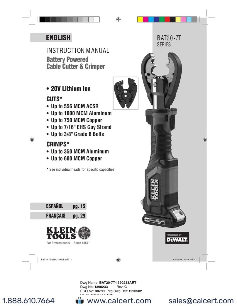 Klein Tools BAT207T3 instruction manual Klein Tools BAT207T3 instruction manual