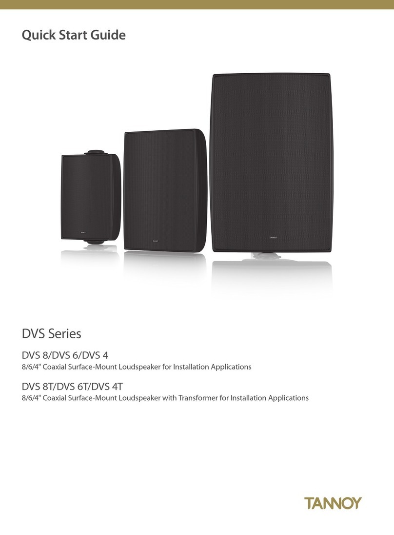 Tannoy DVS 8 User manual