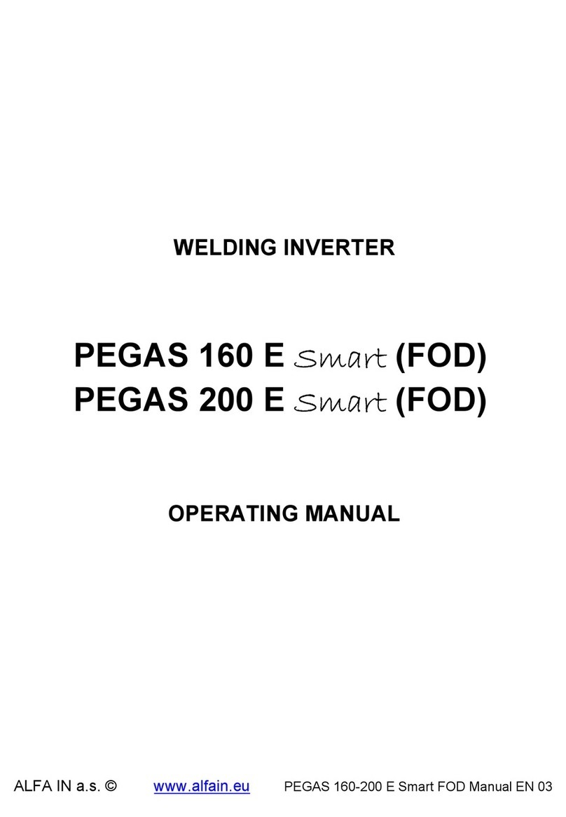 Alfain PEGAS 160 E Smart User manual Alfain PEGAS 160 E Smart User manual