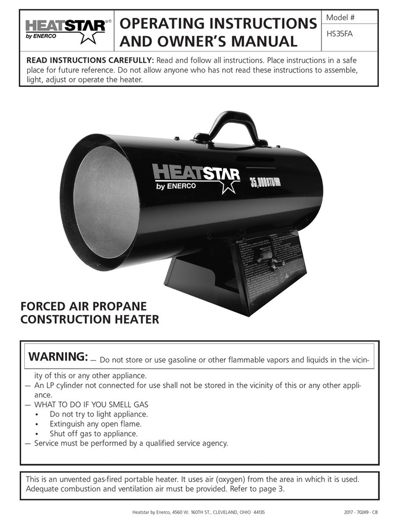 ENERCORP HeatStar HS35FA Operating instructions and owner's manual