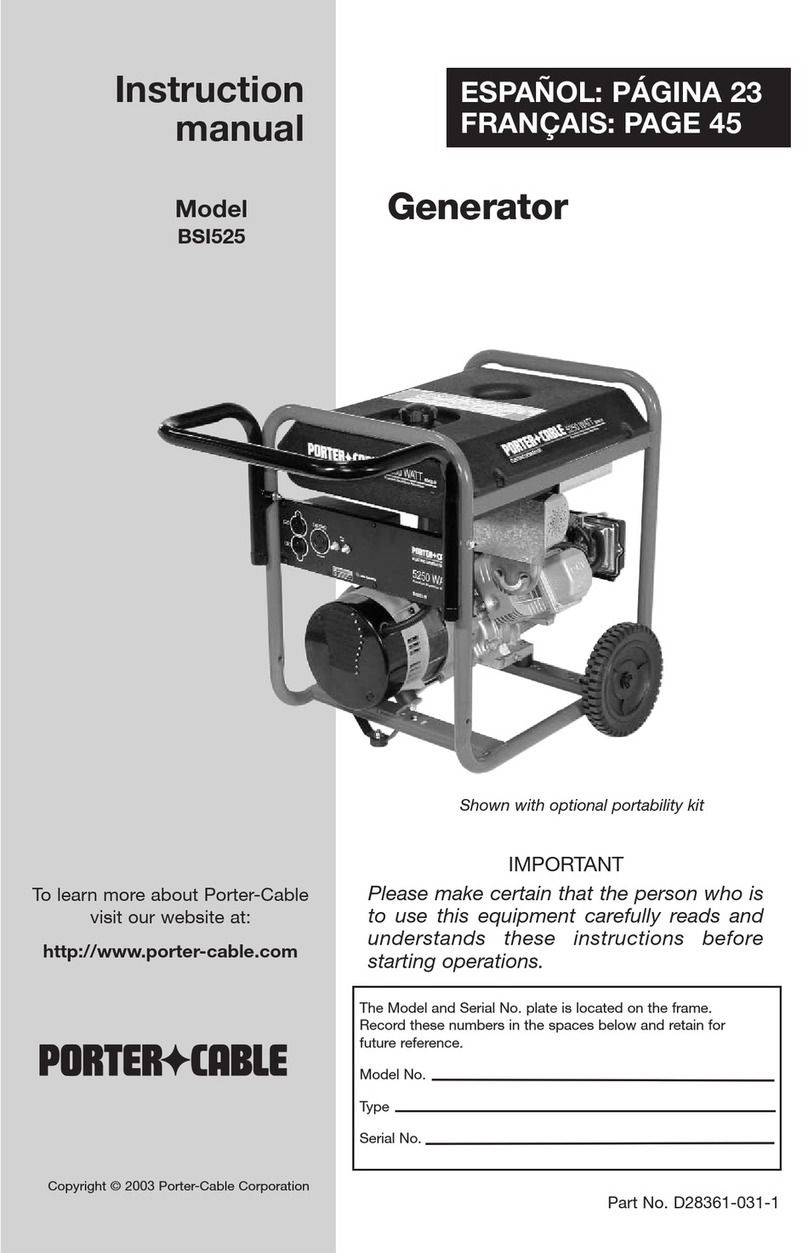 Porter-Cable BSI525-W instruction manual