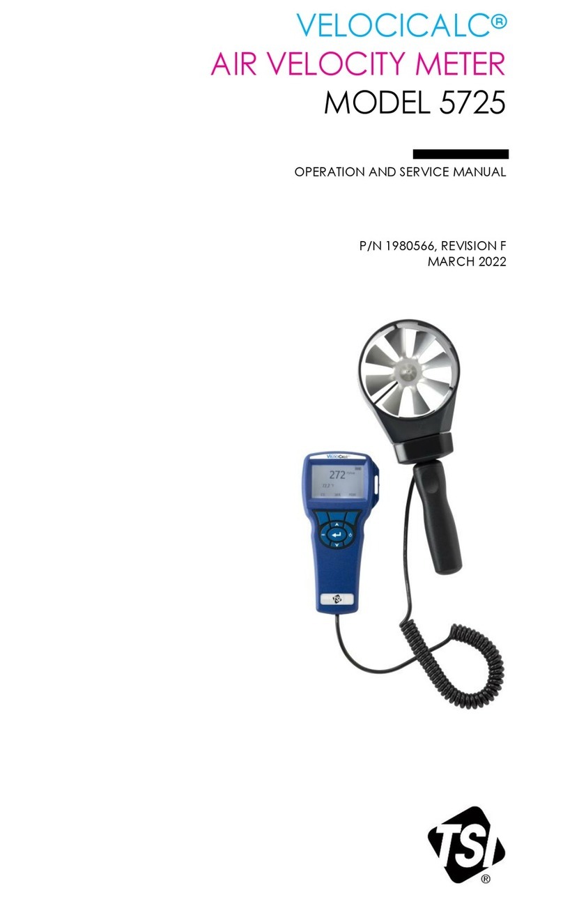 TSI Incorporated VELOCICALC 5725 Operation and service manual TSI Incorporated VELOCICALC 5725 Operation and service manual