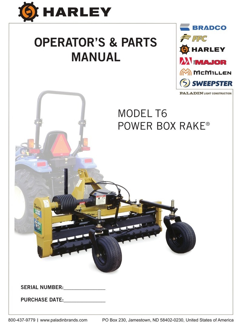 paladin HARLEY POWER BOX RAKE T6 Operator's & parts manual