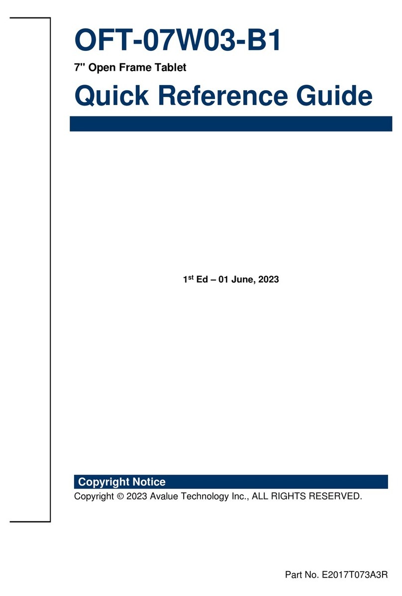 Avalue Technology OFT-07W03-B1 User manual