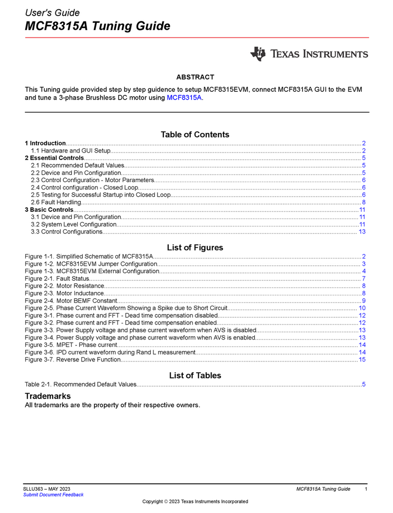 Texas Instruments MCF8315A User manual
