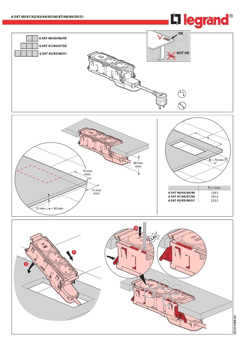 LEGRAND 6 547 40 User manual