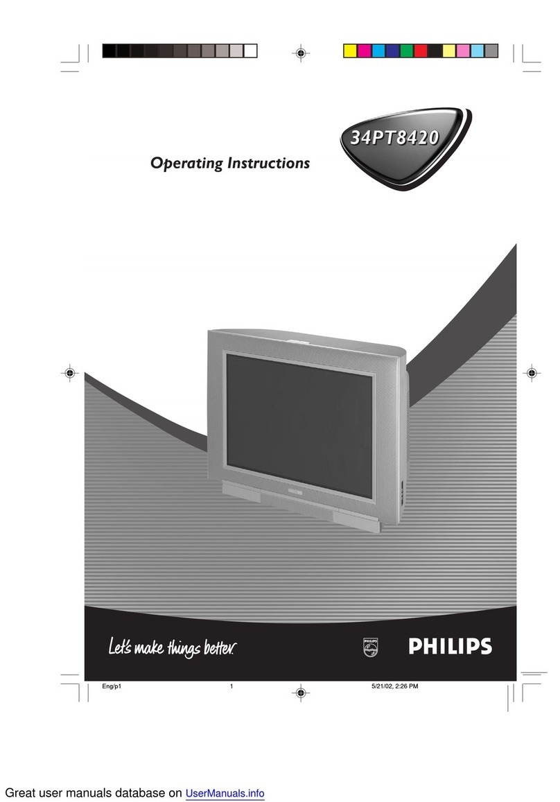 Philips Television 34PT8420 User manual