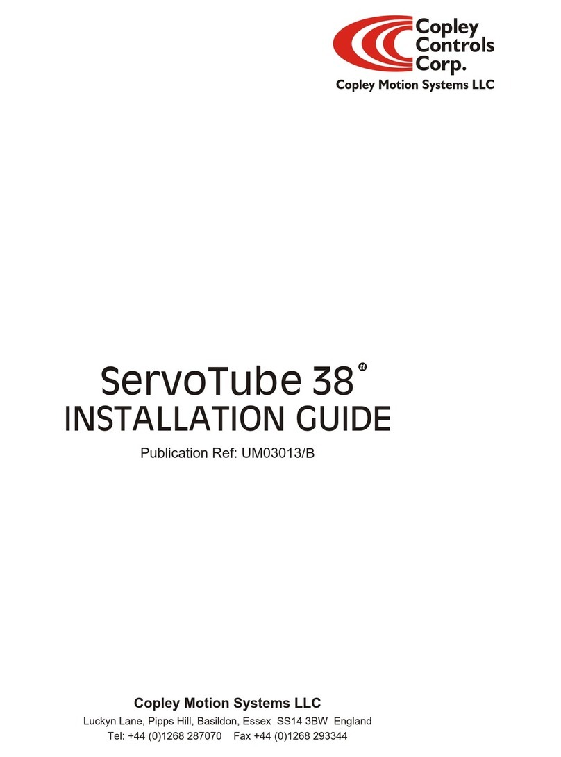 Copley Controls Corp. ServoTube 38 installation guide