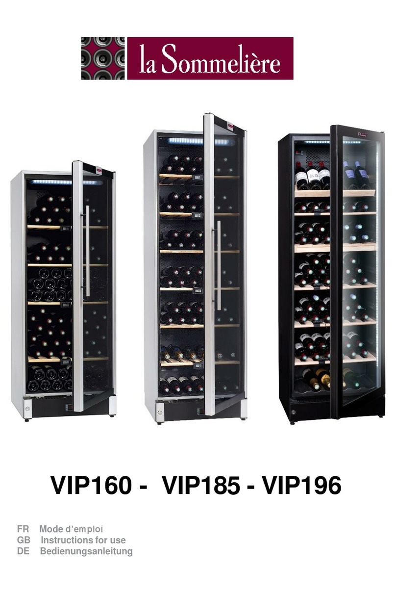 La Sommeliere VIP 185 Instructions for use