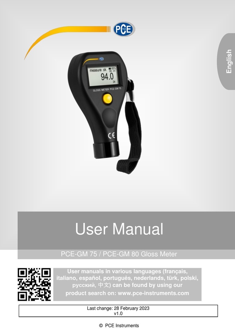 PCE Instruments PCE-GM 75 User manual PCE Instruments PCE-GM 75 User manual
