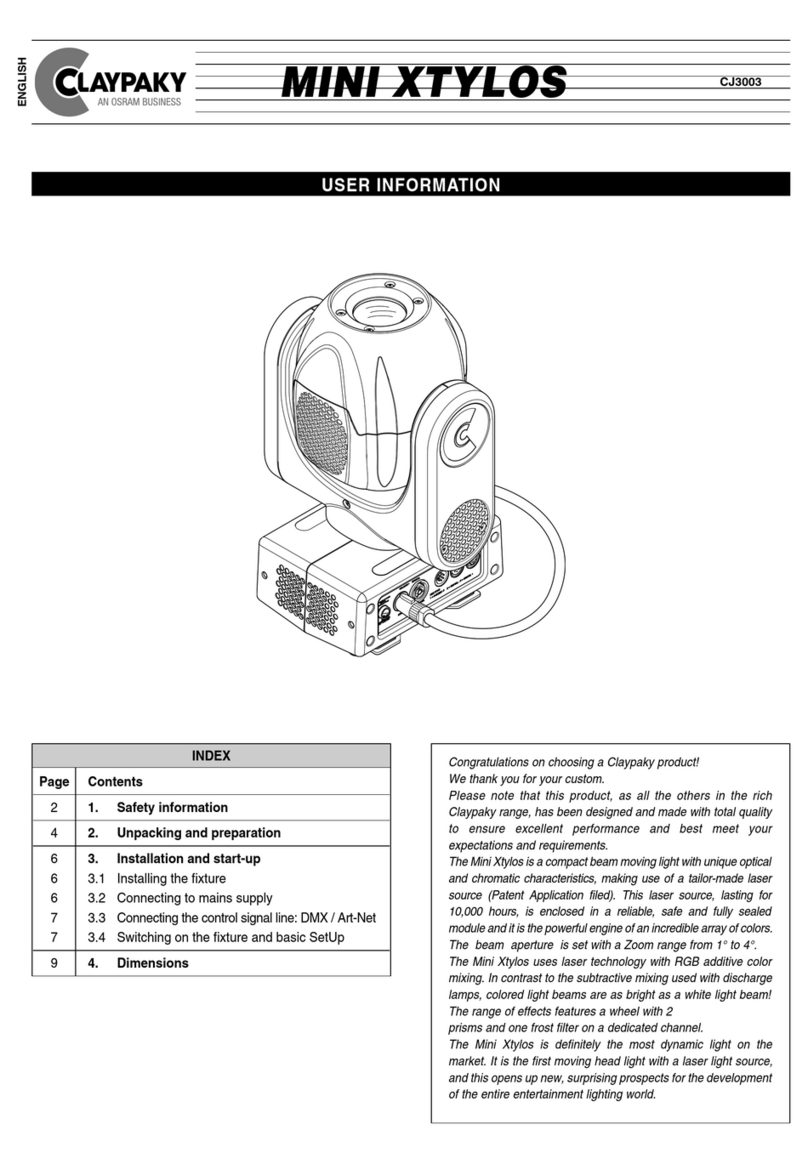 Osram Claypaky MINI XTYLOS Operation manual