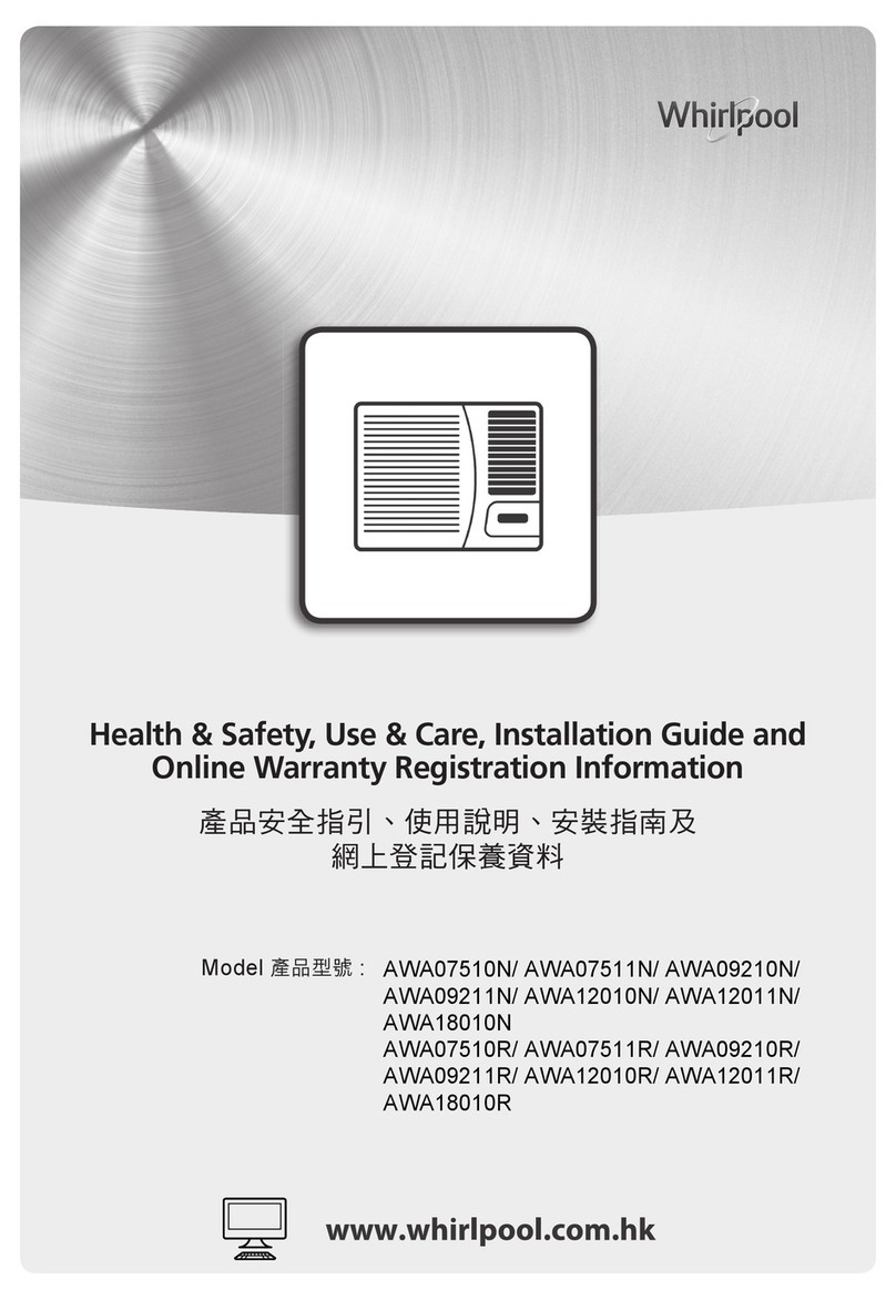 Whirlpool AWA07510N Installation guide Whirlpool AWA07510N Installation guide