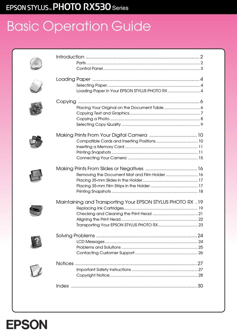 Epson STYLUS PHOTO RX530 Assembly instructions