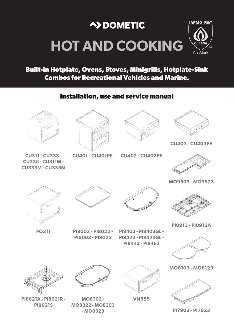 Dometic CU333 Installation use and service manual