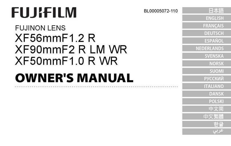 FujiFilm FUJINON XF50mmF1.0 R WR owner's manual
