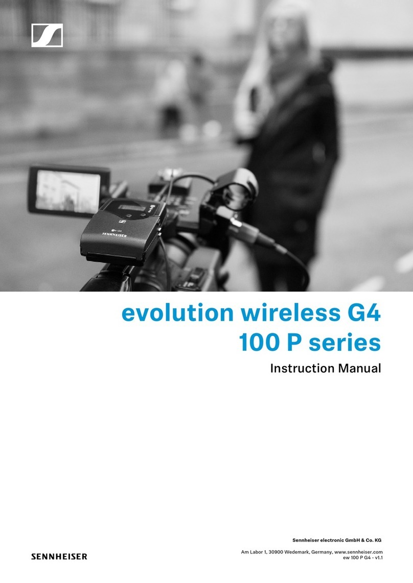Sennheiser evolution wireless G4 100 P Series User manual