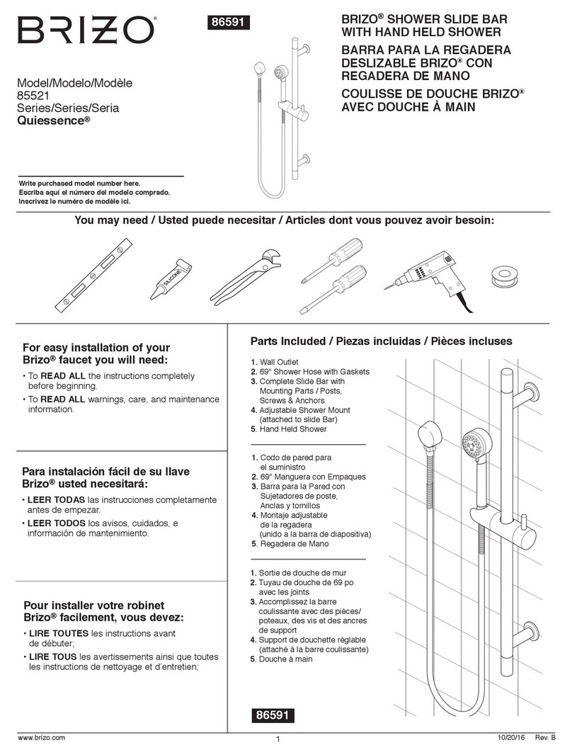 Brizo Quiessence 85521 User manual