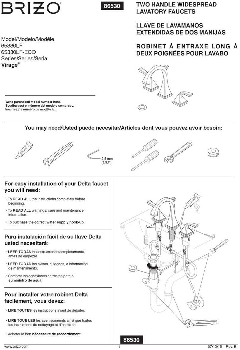 Brizo Virage 65330LF ECO Series User manual