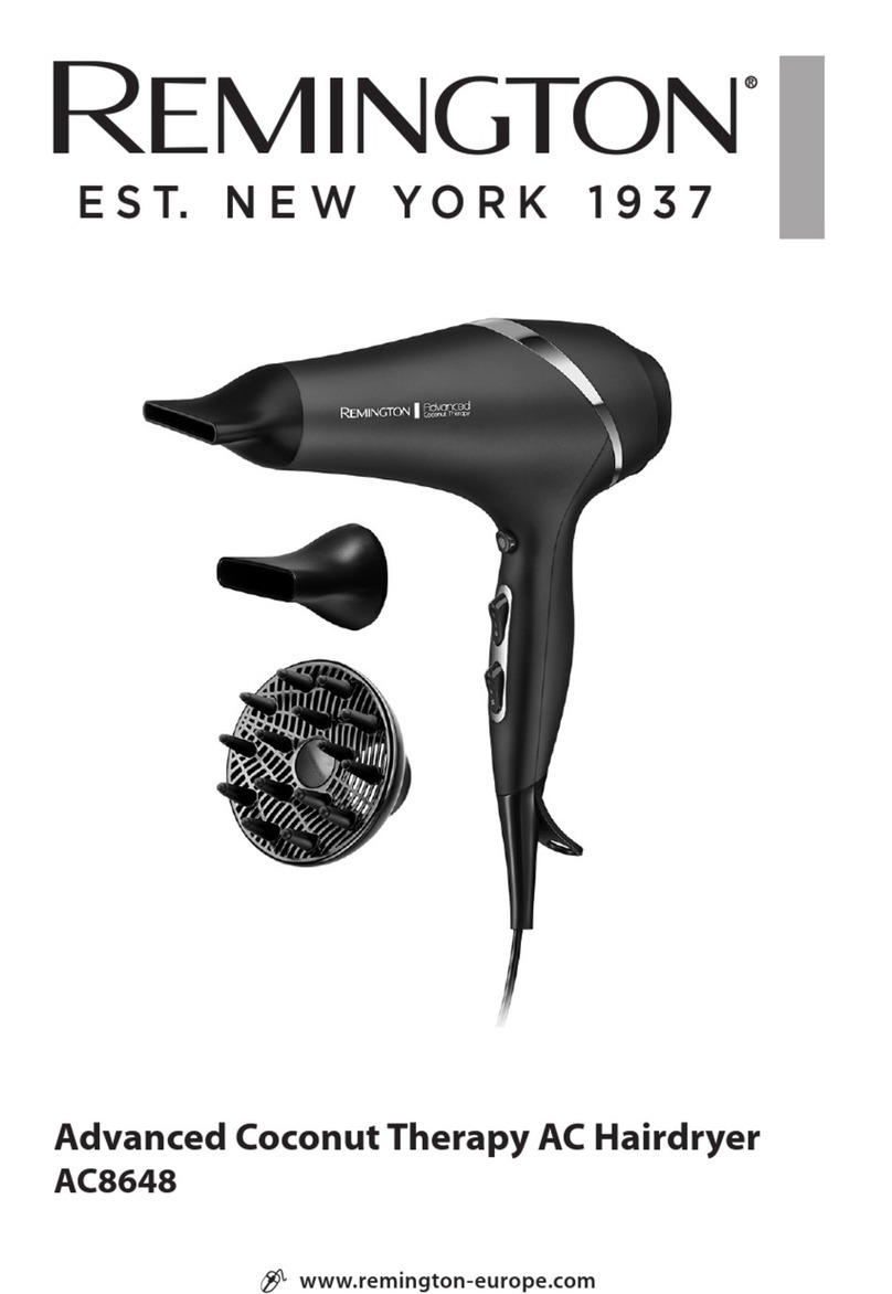 Remington Advanced Coconut Therapy AC8648 manual