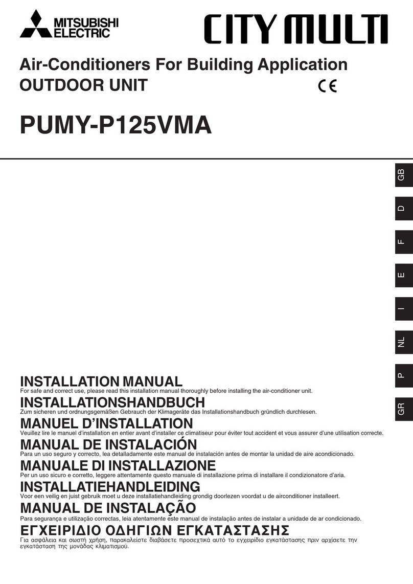 Mitsubishi Electric PUMY-P125VKM4 User manual Mitsubishi Electric PUMY-P125VKM4 User manual