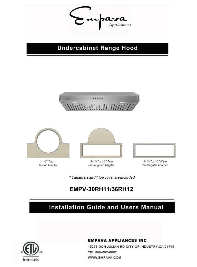 Empava EMPV-36RH12 Installation guide and user's manual Empava EMPV-36RH12 Installation guide and user's manual
