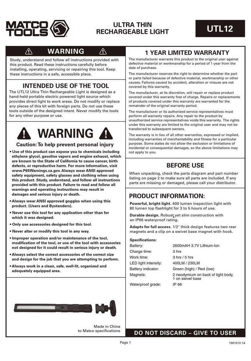 Matco Tools UTL12 manual