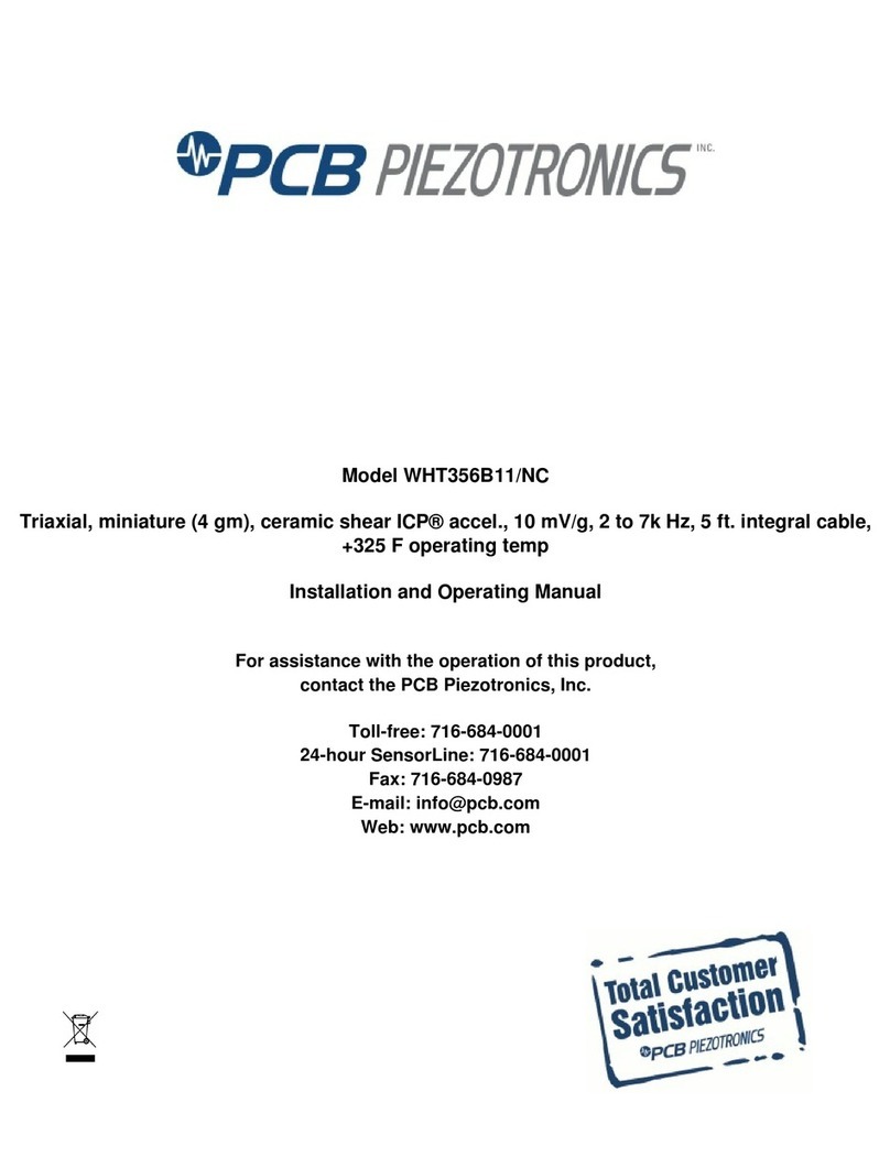 PCB Piezotronics WHT356B11/NC Installation and operating manual
