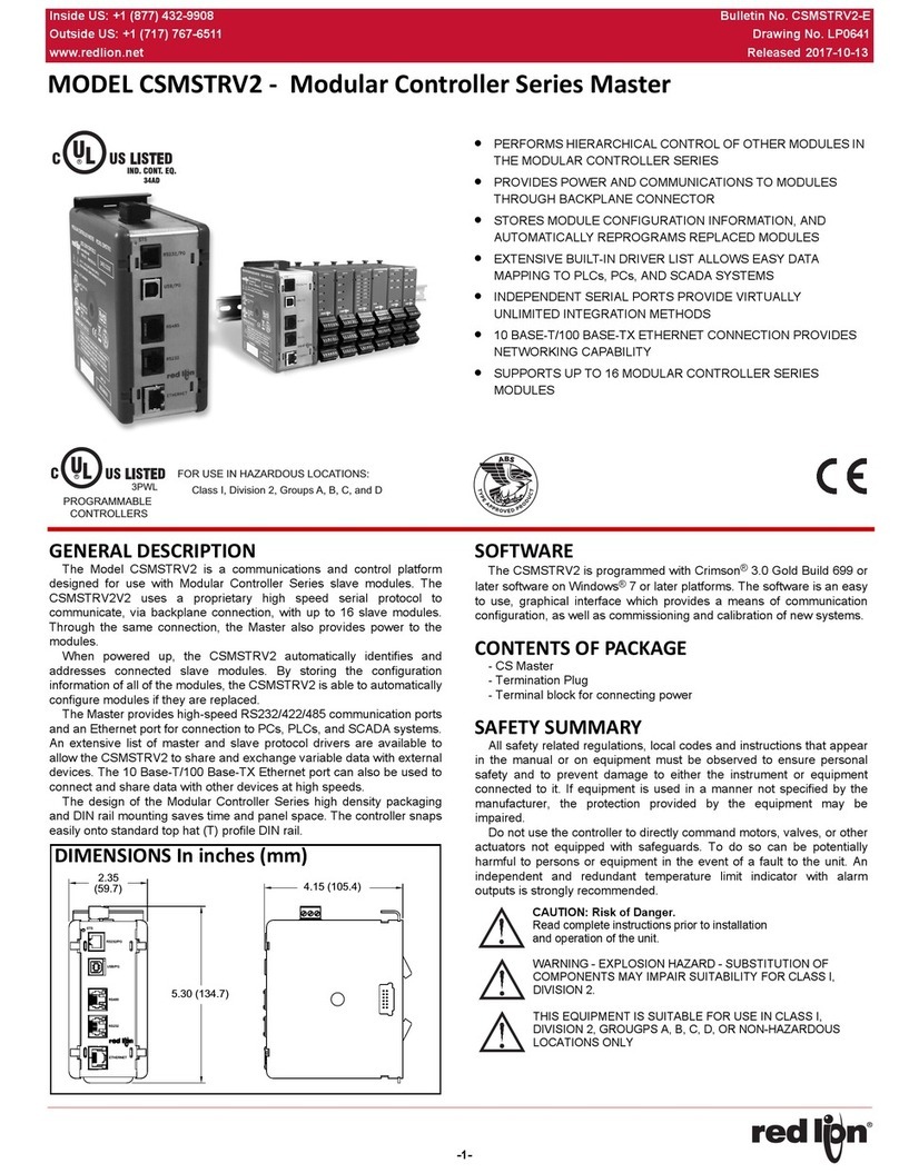 red lion CSMSTRV2V2 Manual