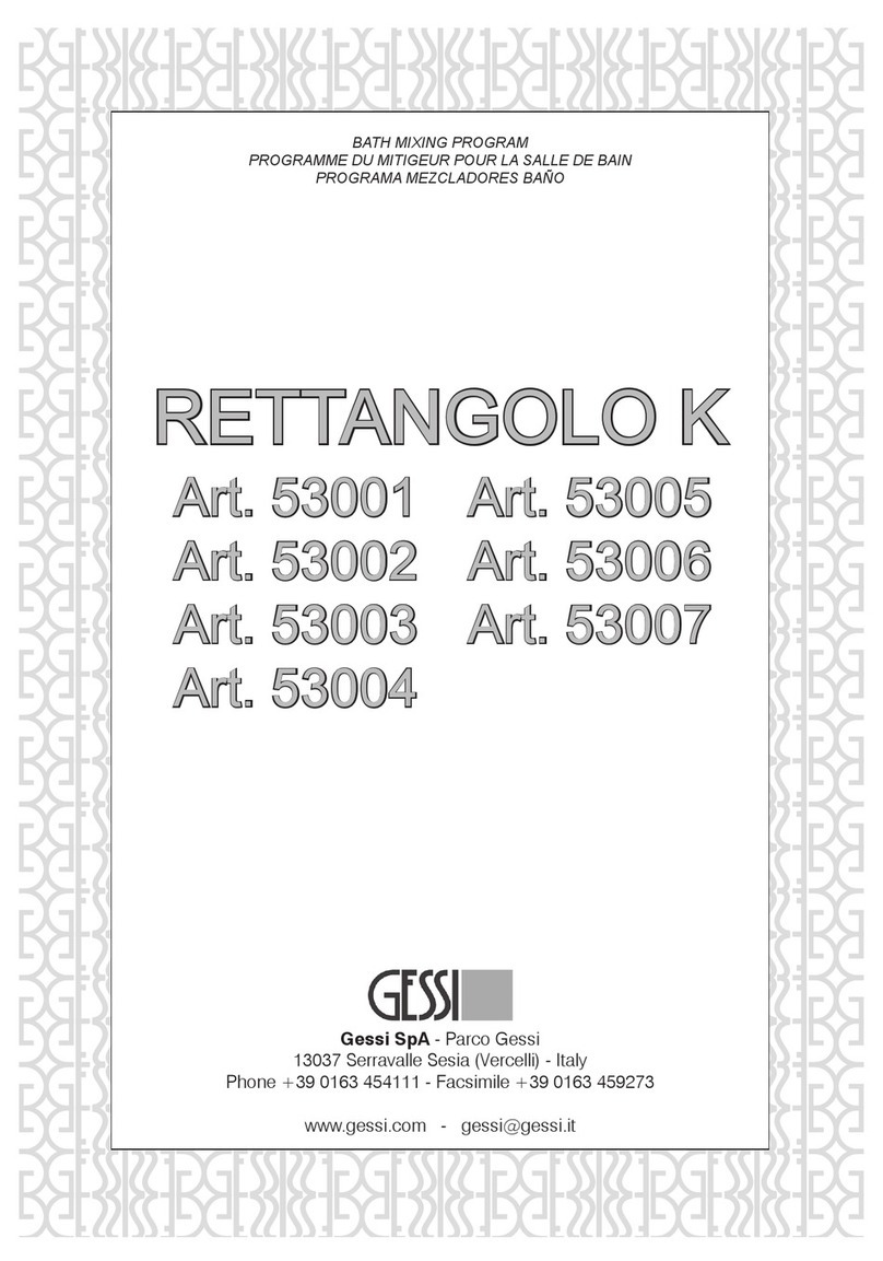 Gessi RETTANGOLO K 53001 Bath Mixing Program