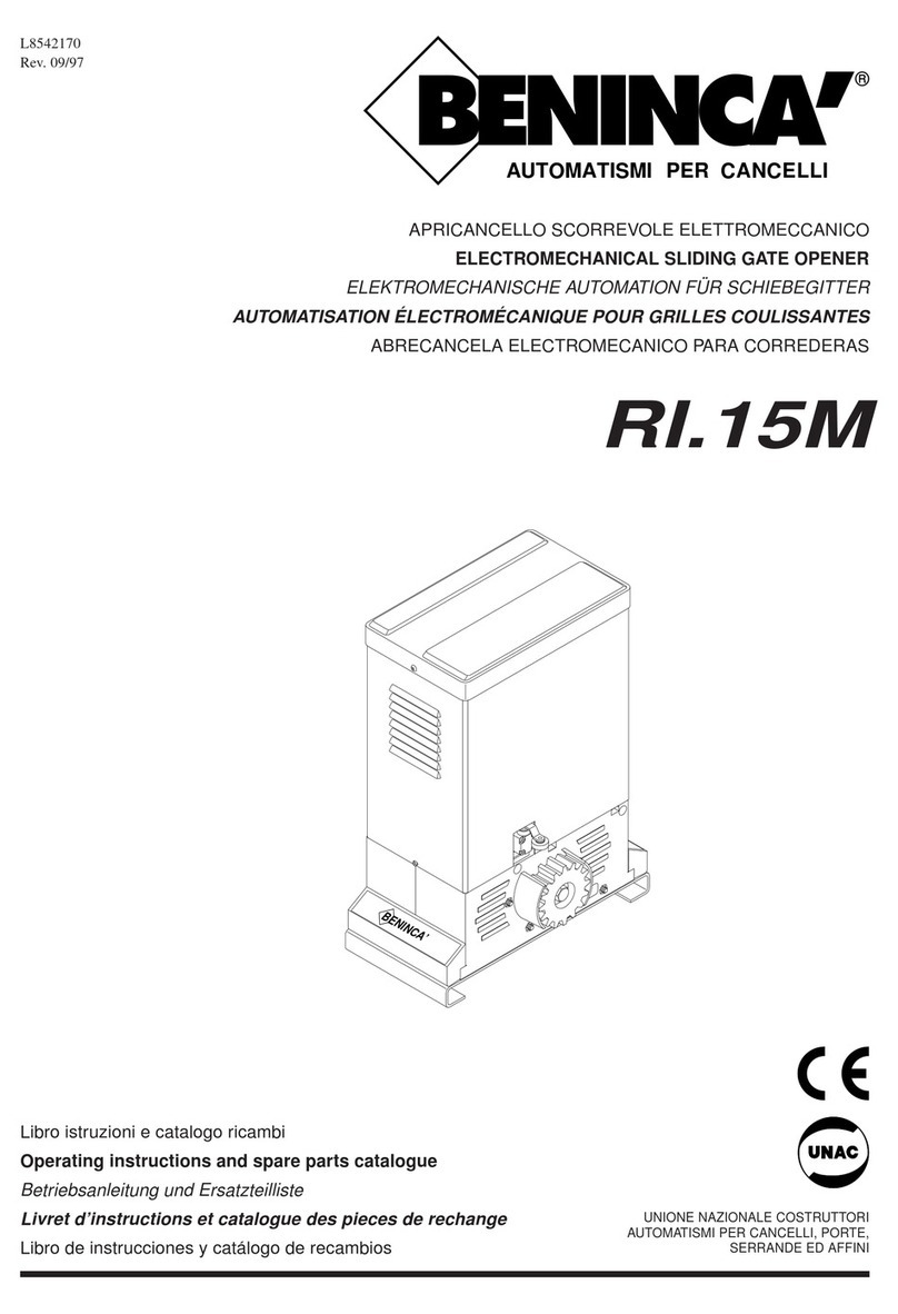 Beninca RI.15M User manual
