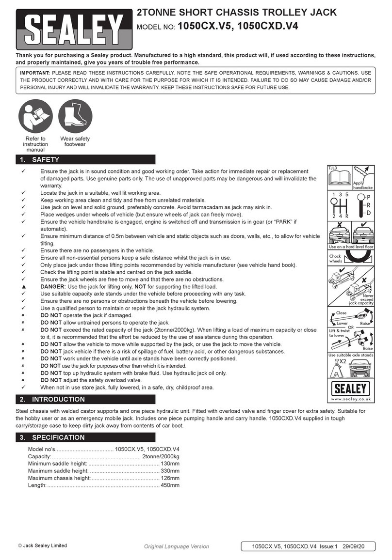 Sealey 1050CX.V5 User manual