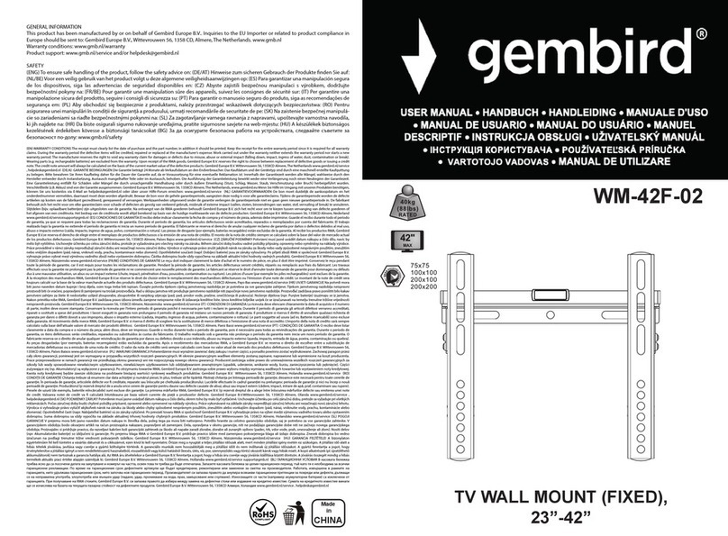 Gembird WM-42F-02 User manual