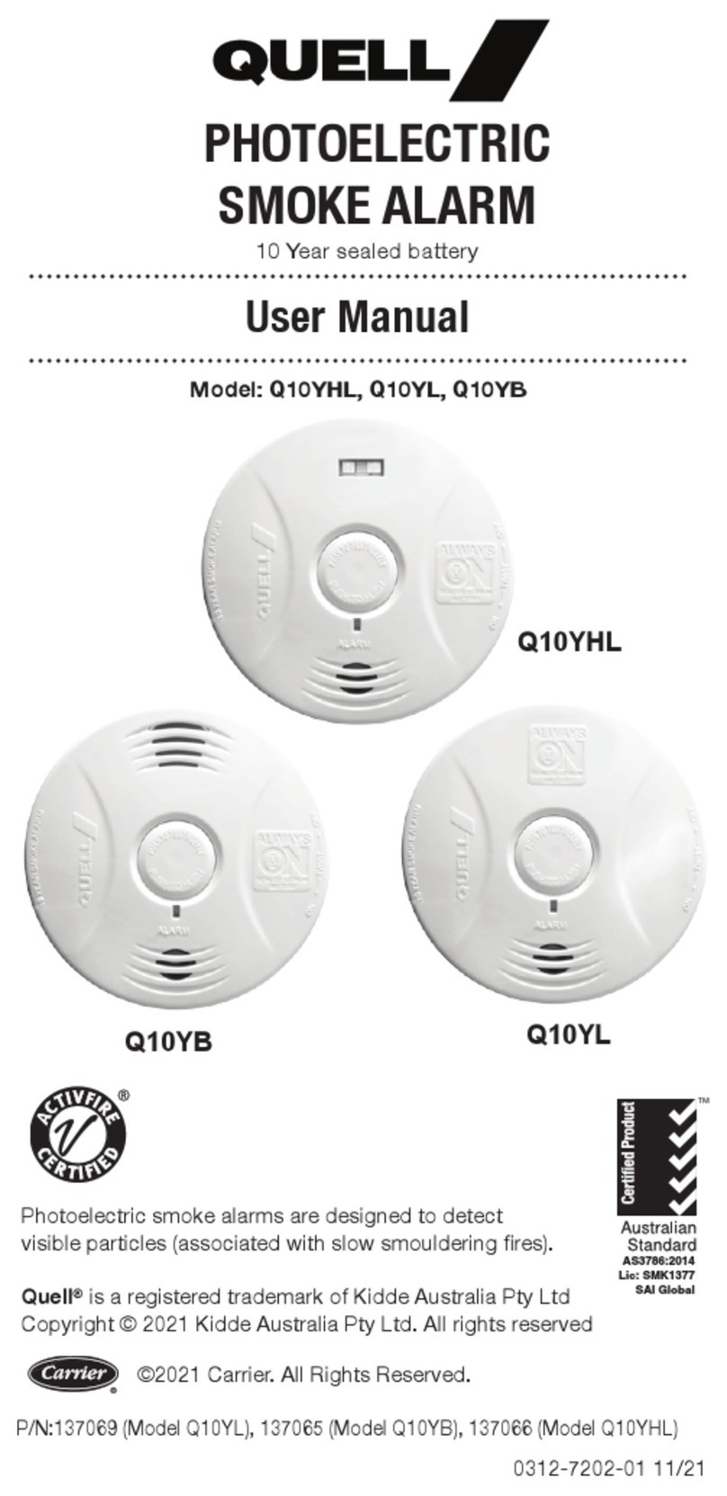 Quell Q10YHL user manual Quell Q10YHL user manual