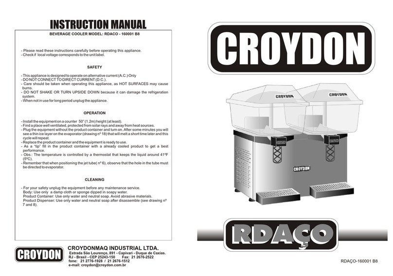 croydon RDACO-160001 B8 instruction manual