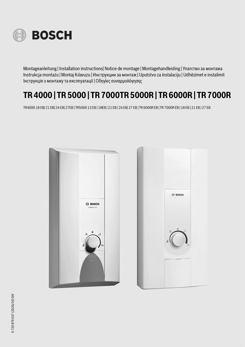 Bosch Comfort Plus TR 4000 User manual