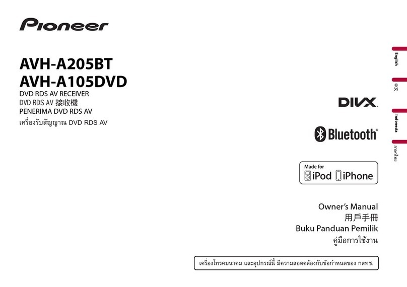 Pioneer AVH-A105DVD owner's manual