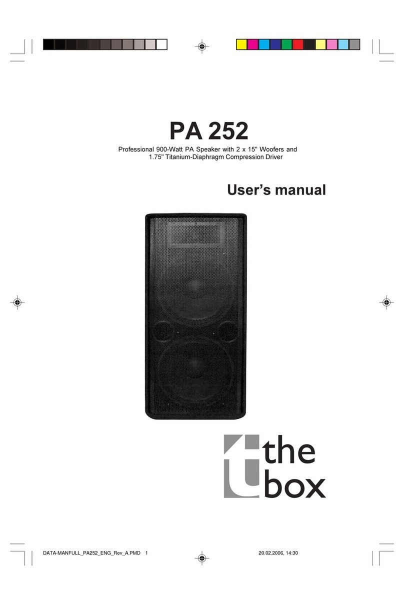 The box PA 252 User manual The box PA 252 User manual