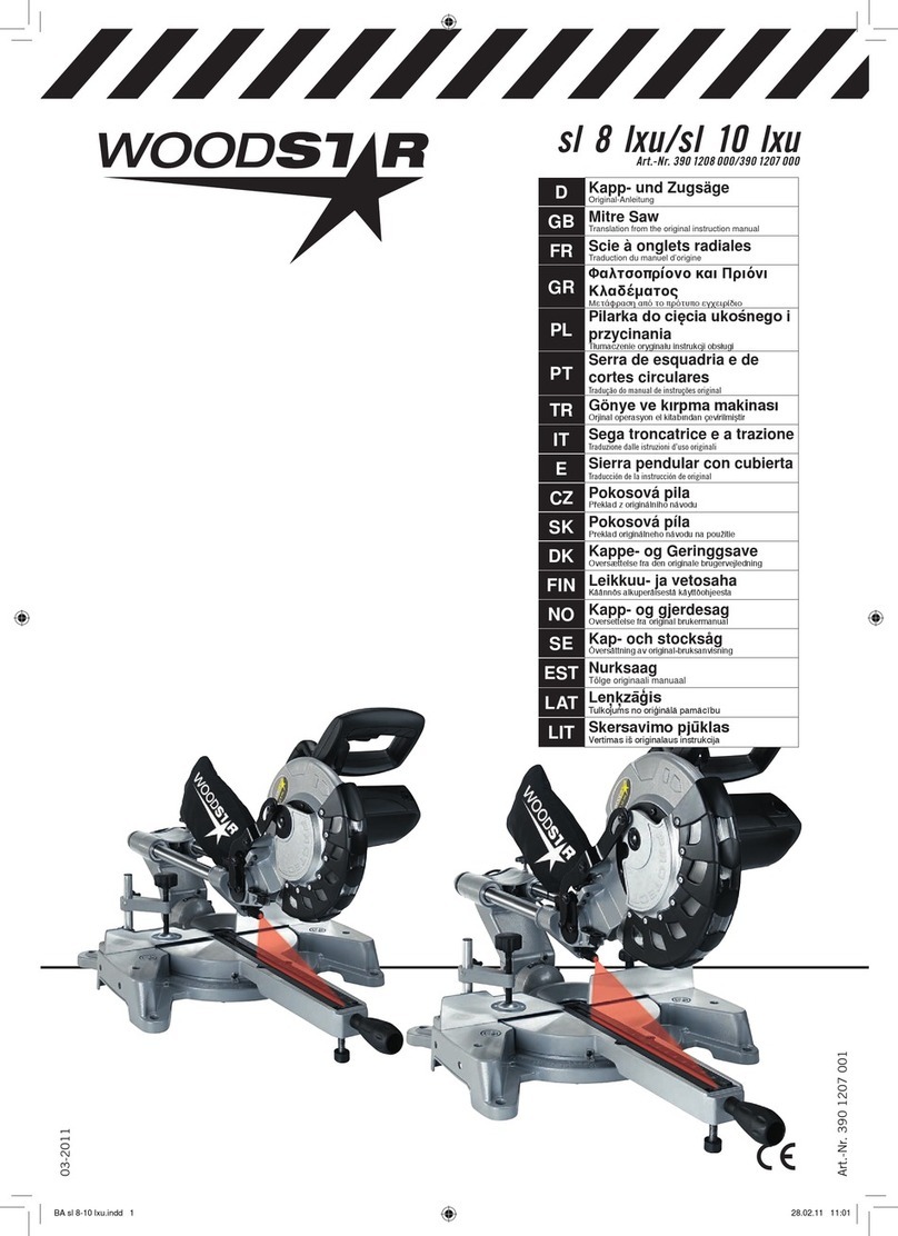 Woodstar sl 8 lxu instruction manual