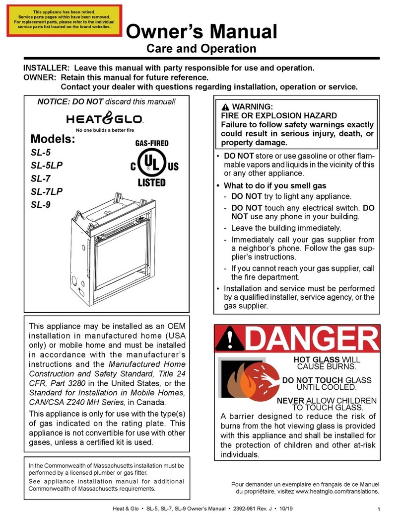 Heat & Glo SL-7 owner's manual Heat & Glo SL-7 owner's manual