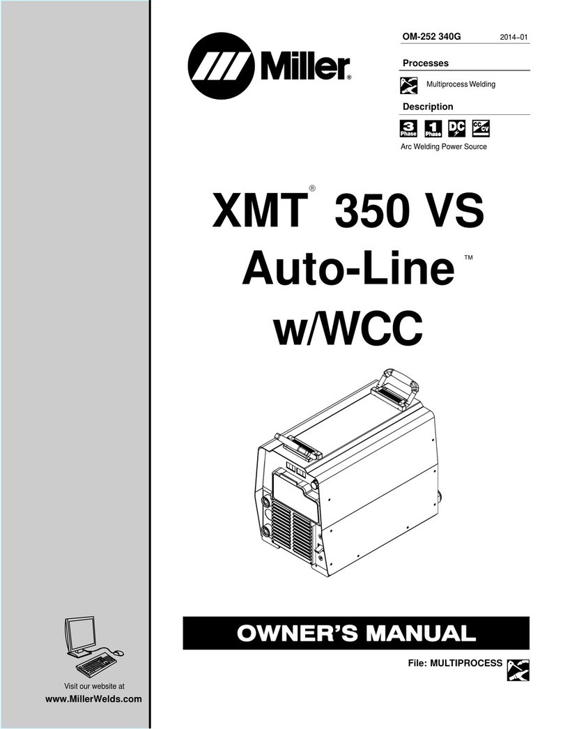 Miller XMT 350 VS Auto-Line w/WCC owner's manual