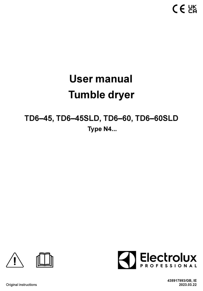 Electrolux Professional TD6-60 User manual Electrolux Professional TD6-60 User manual