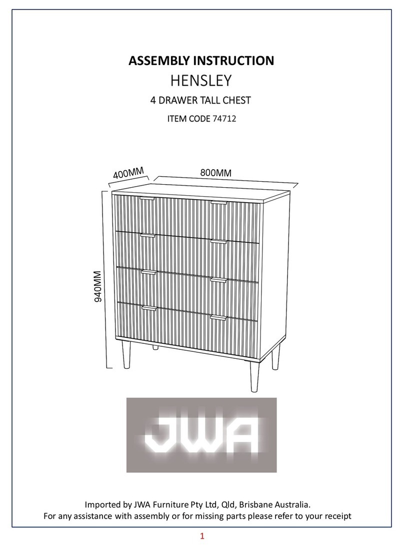 JWA HENSLEY 74712 Assembly instruction