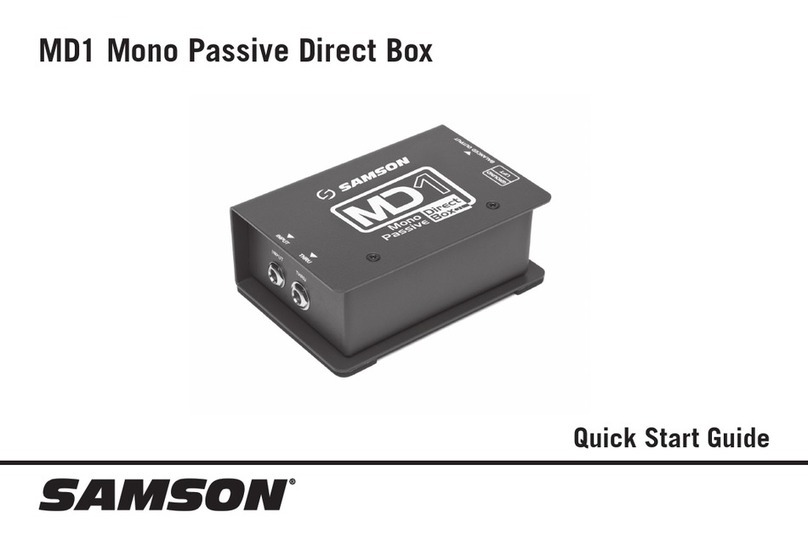 Samson MD1 Direct Box User manual