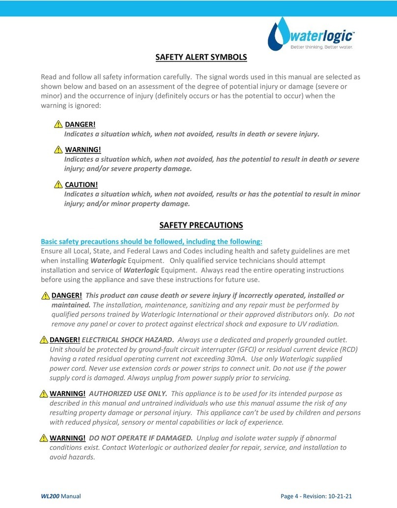WaterLogic 12-WL200CT User manual
