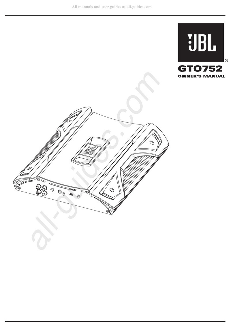 Harman JBL GTO7520 User manual