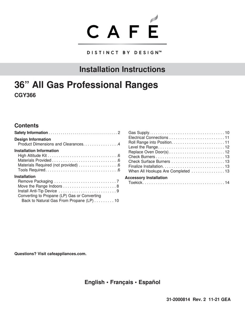Cafe CGY366P4TW2 User manual